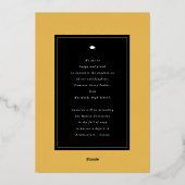 Arch kwastjes minimalistisch Lijst foto Afstuderen Folie Uitnodiging (Achterkant)