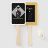 Arch kwastjes minimalistisch Lijst foto Afstuderen Handwaaier (Voorkant en achterkant)