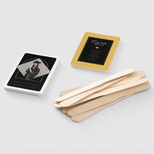 Arch kwastjes minimalistisch Lijst foto Afstuderen Handwaaier (Niet-gemonteerd)