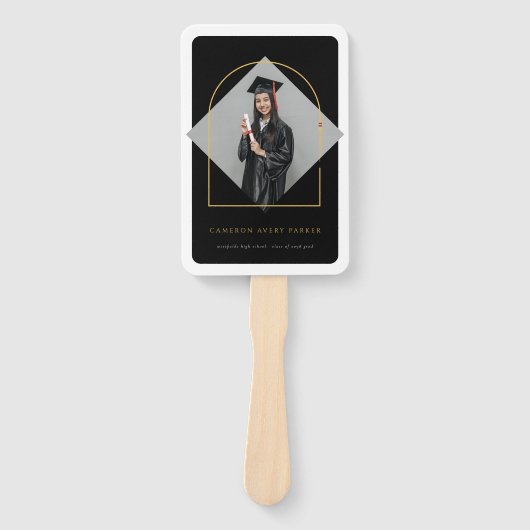 Arch kwastjes minimalistisch Lijst foto Afstuderen Handwaaier (Voorkant)