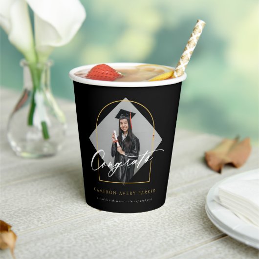 Arch kwastjes minimalistisch Lijst foto Afstuderen Papieren Bekers (Insitu)