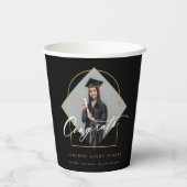 Arch kwastjes minimalistisch Lijst foto Afstuderen Papieren Bekers (Achterkant)