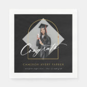 Arch kwastjes minimalistisch Lijst foto Afstuderen Servet (Voorkant)