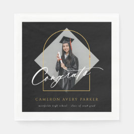 Arch kwastjes minimalistisch Lijst foto Afstuderen Servet