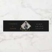 Arch kwastjes minimalistisch Lijst foto Afstuderen Waterfles Etiket (Enkel label)