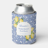 Arch Lemons Blue Tegel Vrijgezellenfeest Pool Part Blikjeskoeler (Blikje Voorkant)