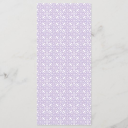 Arch Lemons Lavender Bridal Shower Party Menu (Achterkant)