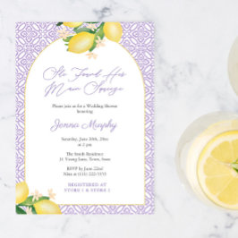 Arch Lemons Lilac Main Squeeze Bridal Shower Party Kaart