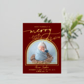 Arch Lijst Birth Announding Folie Briefkaart (Staand Voorkant)