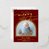 Arch Lijst Birth Announding Folie Briefkaart (Voorkant / Achterkant)