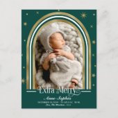 Arch Lijst Extra Merry Birth Notice Feestdagenkaart (Voorkant)