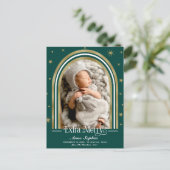 Arch Lijst Extra Merry Birth Notice Feestdagenkaart (Staand voorkant)