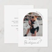 Arch Lijst Foto Bridesmaid Fotovoorstel Kaart (Voorkant / Achterkant)