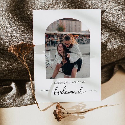 Arch Lijst Foto zal mijn Bridesmaid Kaart zijn