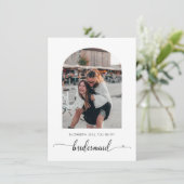 Arch Lijst Foto zal mijn Bridesmaid Kaart zijn (Staand voorkant)