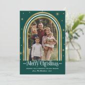Arch Lijst Kerstmis Kaart Foto (Staand voorkant)