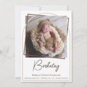 Arch Lijst Modern Foto Baby geboorte Aankondiging (Voorkant)