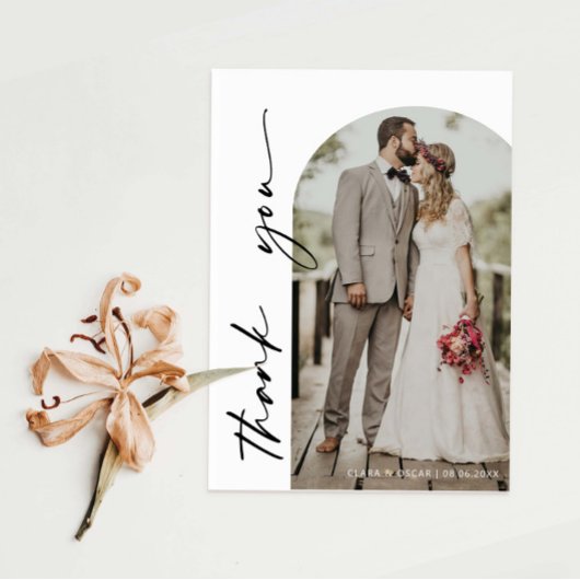 Arch Lijst Weddenschap Foto Dank je creditcard Bedankkaart