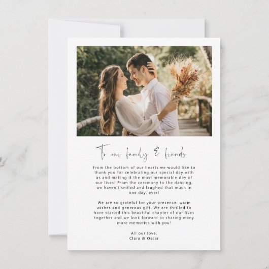 Arch Lijst Weddenschap Foto Dank je creditcard Bedankkaart (Achterkant)