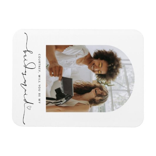 Arch Lijst zal je mijn Bridesmaid Magnet zijn Magneet (Horizontaal)