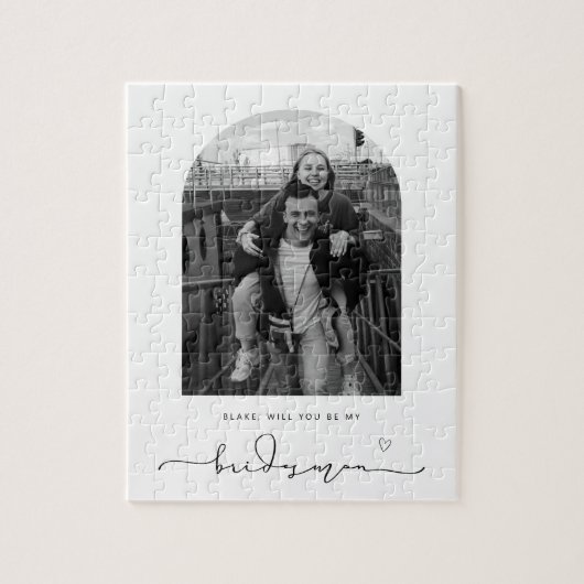 Arch Lijst zal je mijn Bridesman Puzzle zijn Legpuzzel (Verticaal)