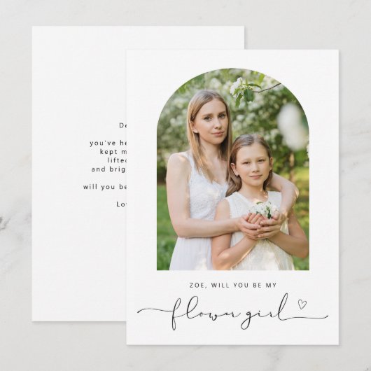 Arch lijst zal je m'n bloemenkaart zijn bedankkaart (Voorkant / Achterkant)