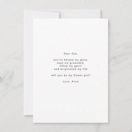 Arch lijst zal je m'n bloemenkaart zijn bedankkaart (Achterkant)