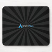 Arch Linux cool Black Starburst Muismat (Voorkant)