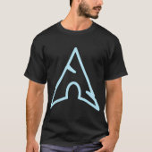 Arch Linux Light Logo Open Source-besturingssystee T-shirt (Voorkant)
