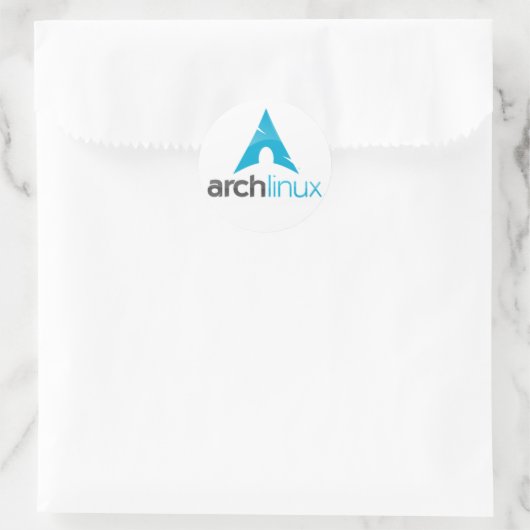 arch linux logo ronde sticker (Tas)