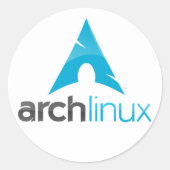 arch linux logo ronde sticker (Voorkant)