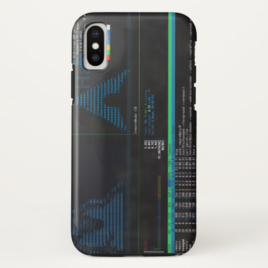 Arch Linux op RPi/tmux/htop/parrot iPhone Case (Achterkant)