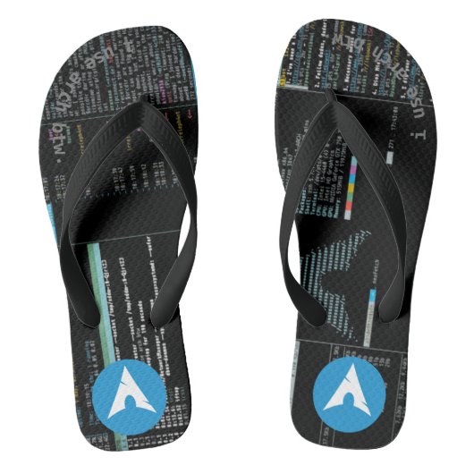 Arch Linux-terminal Teenslippers (Voetbed)