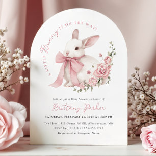 Arch Little Bunny Baby shower Kaart