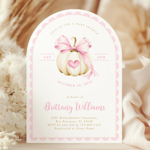 Arch Little Pumpkin Girl Baby shower Uitnodiging