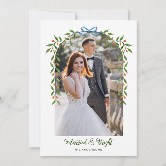 Arch met Bow & Garland Nieuwe foto Aankondiging (Voorkant)