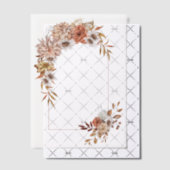 Arch met herfstbloemen en bladeren herfst bruiloft vellum uitnodigingen (Offset (Uitnodiging))