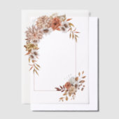 Arch met herfstbloemen en bladeren herfst bruiloft vellum uitnodigingen (Offset)
