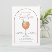 Arch minimalist Cocktail Sunset Summer Soiree Kaart (Staand voorkant)