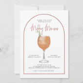 Arch Minimalist Midday Mimosas Vrijgezellenfeest Kaart (Voorkant)