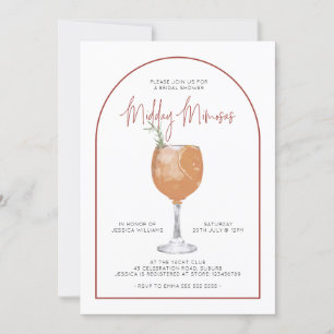 Arch Minimalist Midday Mimosas Vrijgezellenfeest Kaart