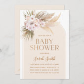 Arch minimalist Pampas Grass Baby shower Kaart (Voorkant / Achterkant)
