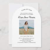 Arch Minimalist Photo Afstuderen Kaart (Achterkant)