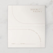 Arch Modern Minimalist Boho Wedding Guest Plaatskaartje (Buitenkant ongevouwen)