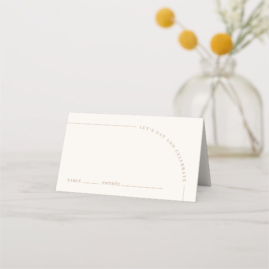 Arch Modern Minimalist Boho Wedding Guest Plaatskaartje (Voorkant)
