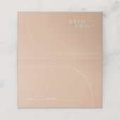 Arch Modern Minimalist Tan Boho Wedding Guest Plaatskaartje (Buitenkant ongevouwen)