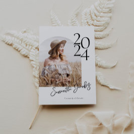 Arch Modern Minimalistisch Fotoafstudeerfeest Kaart