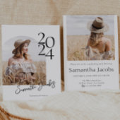 Arch Modern Minimalistisch Fotoafstudeerfeest Kaart