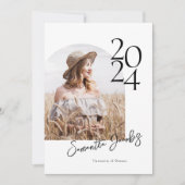 Arch Modern Minimalistisch Fotoafstudeerfeest Kaart (Voorkant)