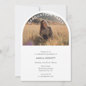 Arch Modern Photo Graduation Party Uitnodiging (Achterkant)